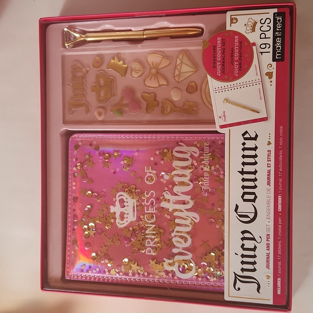 Juicy Couture Journal, Pen, and Stickers Set NWT